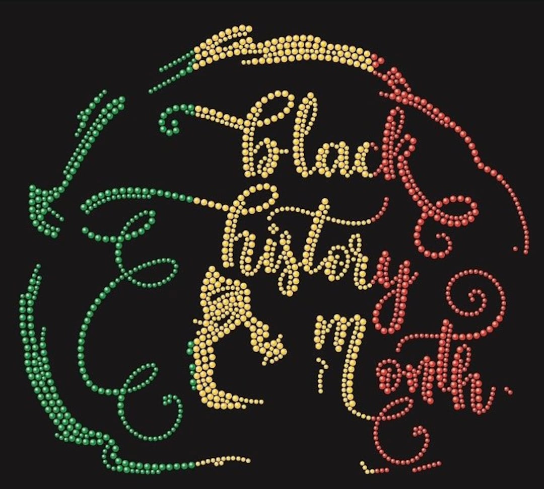 Black History Month Bling Rhinestone Embellished T-shirt - Etsy