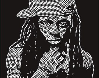 Camiseta conmemorativa con adornos brillantes y diamantes de imitación de Lil Wayne