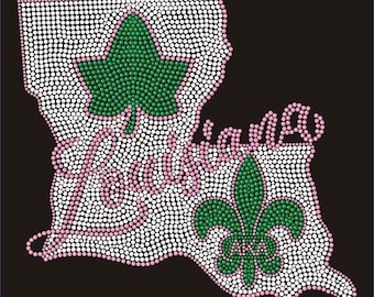 Camiseta Louisiana AKA Bling con pedrería