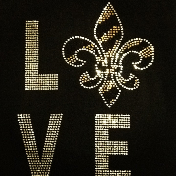 Large Mardi Gras Sequin Iron on Patch, DIY, Heat Press, Embellishments,  Saints, Bling, Bourbon Street, DIY, French Quarter, Fleur-de-lis 