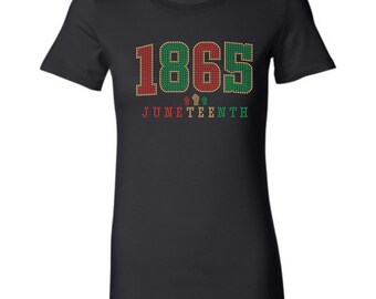 Camiseta con pedrería brillante del Juneteenth de 1865