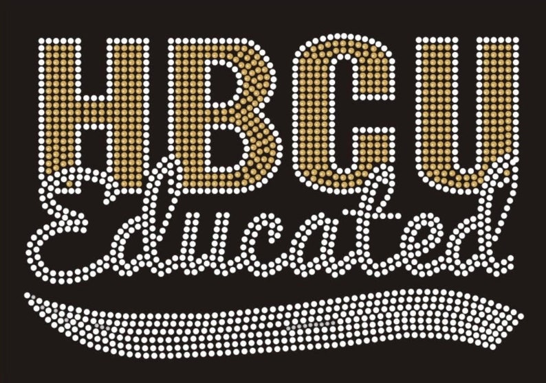 HBCU Educated Bling Rhinestone Embellished T-shirt - Etsy