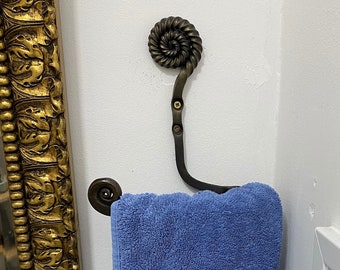 Ammonite Hook, Fossil Towel Rail, Paper Towel Holder, Toilet Roll Holder