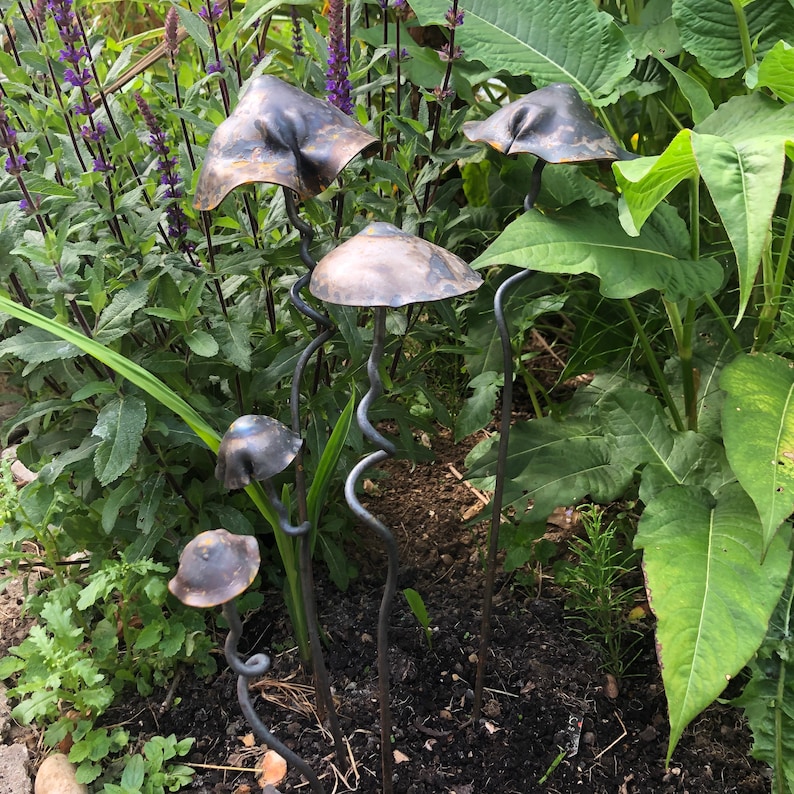 Garden Ornament Garden Sculpture Mushrooms Fairy Shelters Etsy