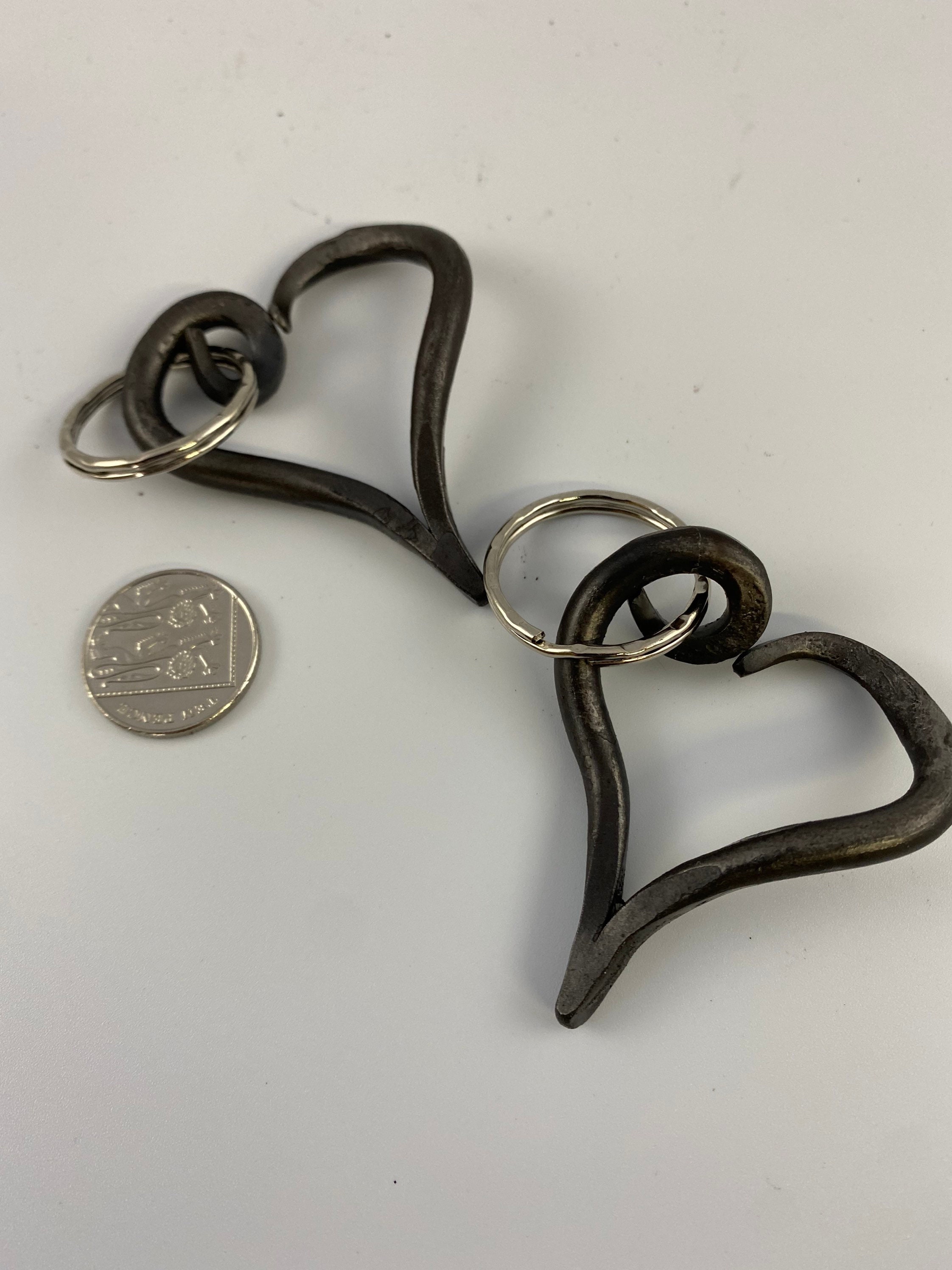 Iron Heart Keyring Hand Iron Anniversary Gift Etsy