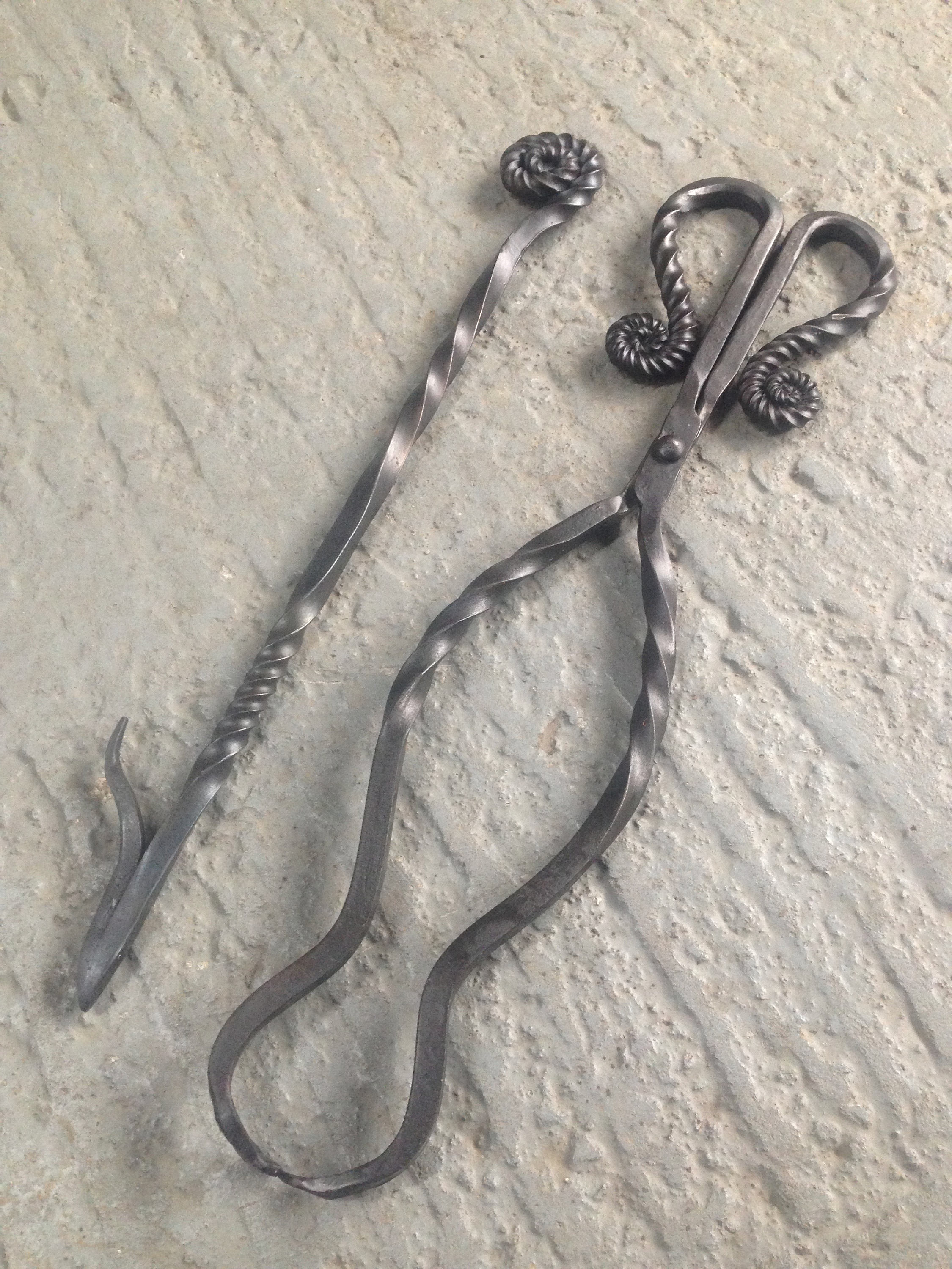 Ammonite Fire Poker and Fire Tongs Log Tongs Fire Tools for Etsy