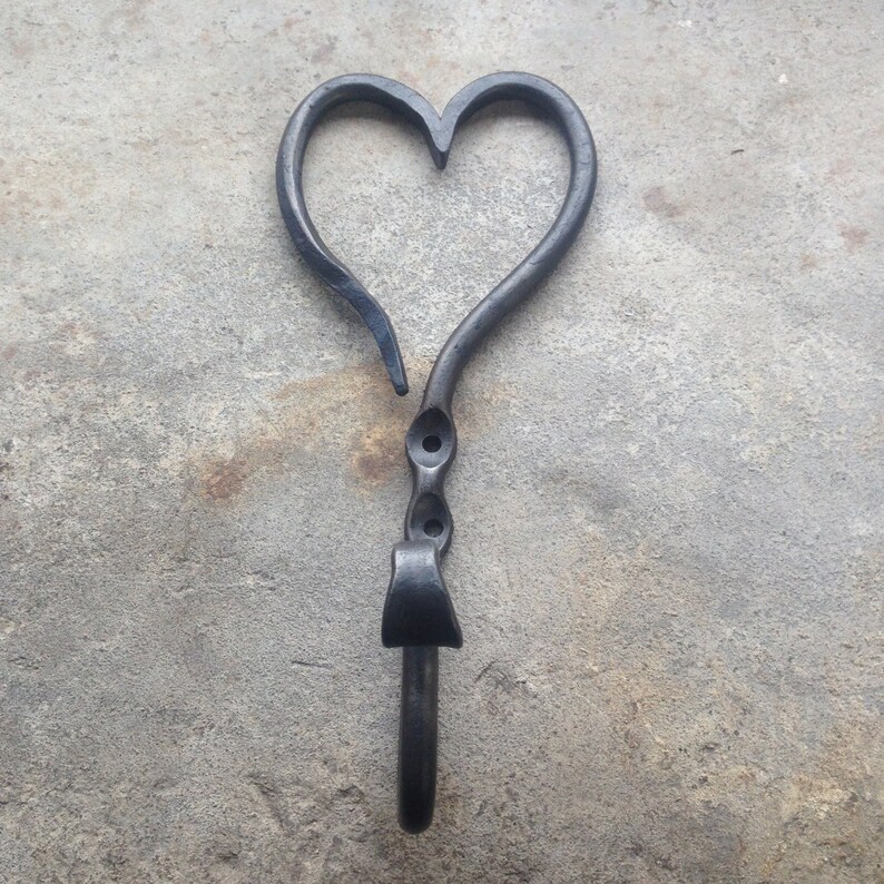 Iron Heart Hook Coat Hook Iron Hook Iron Heart 6th Etsy