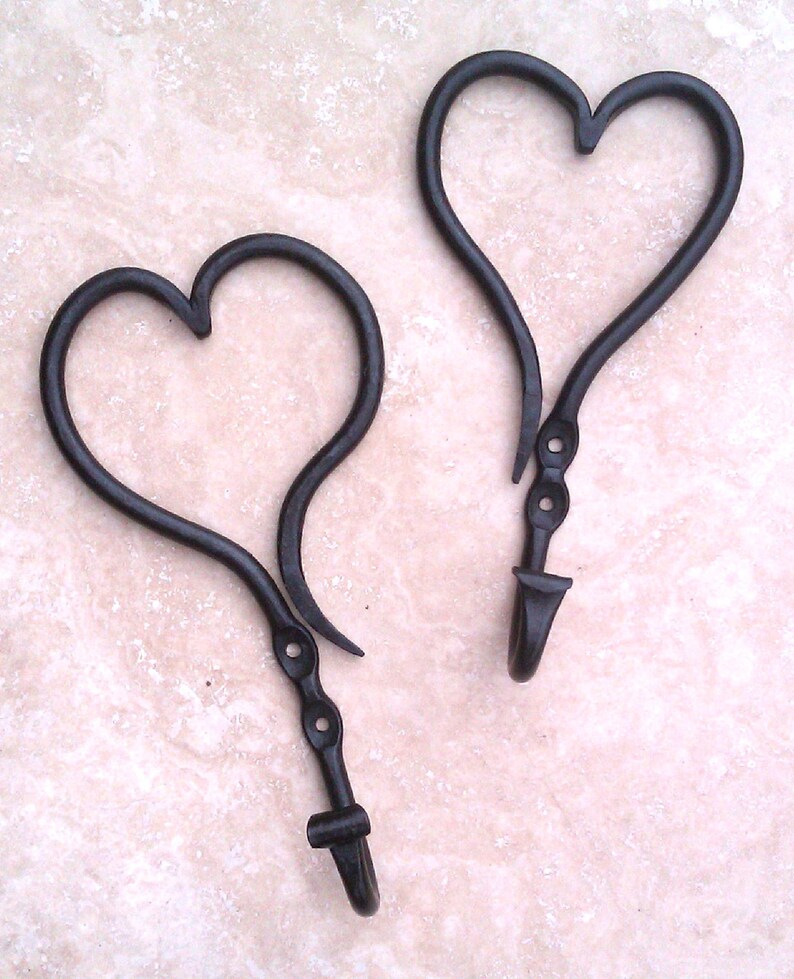Iron Heart Hook Coat Hook Iron Hook Iron Heart 6th Etsy