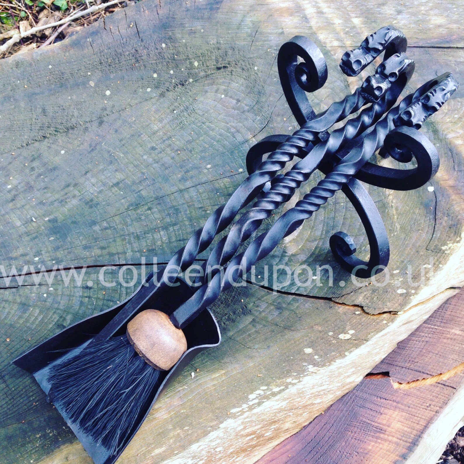 Dragon Head Fire Set Hearth Tidy Dragon Fire Tools Companion Etsy UK
