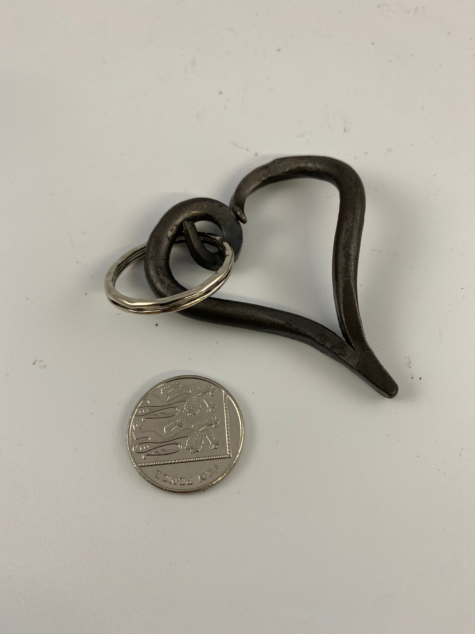 Iron Heart Keyring Hand Iron Anniversary Gift Etsy UK