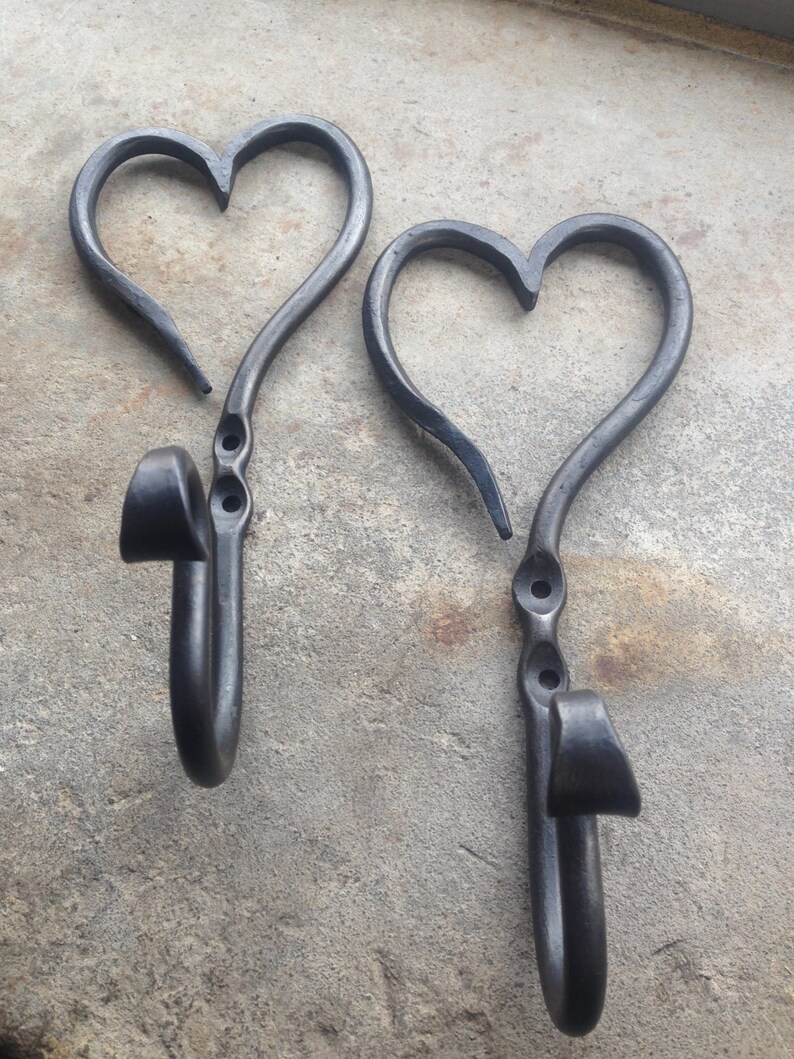 Iron Heart Hook Coat Hook Iron Hook Iron Heart 6th Etsy