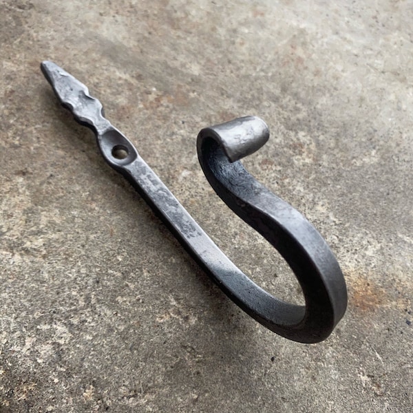 Iron Hook, Coat Hook, J Hook, Iron, Simple Hook,  Blacksmith Made in Dorset