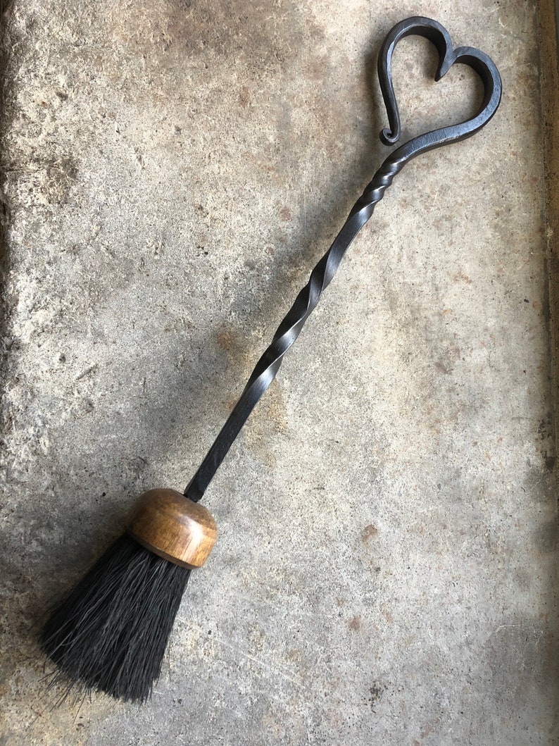 Heart Topped Broom Brush Fire Tool for Fireplace or Etsy