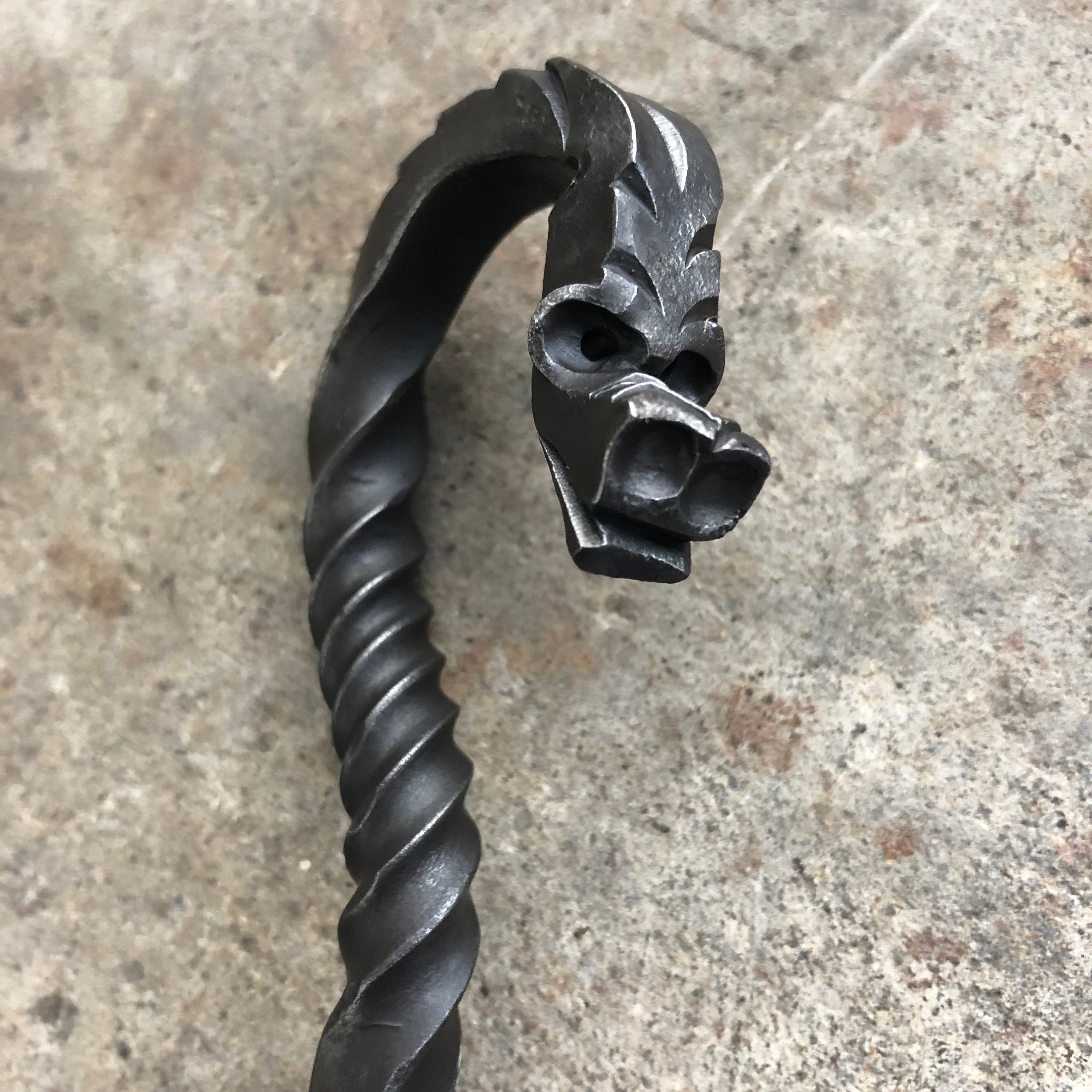 Dragon Head Fire Poker Fire Tool Dragons Head Etsy