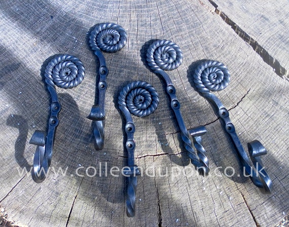 Ammonite Fossil Coat Hook Decorative and Functional Hand Forged Door Hook Etsy