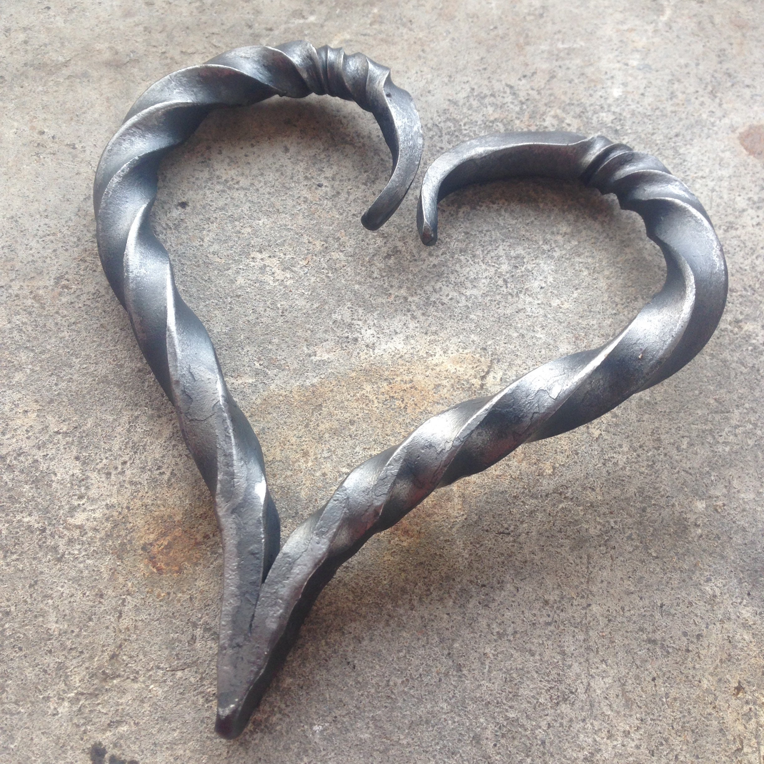 Iron Heart Heart Ornament Gift for 6th Anniversary Twisted Etsy