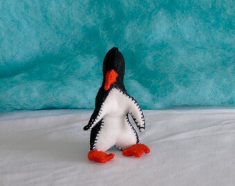 Waldorf Miniature Penguin Doll, Handmade From Natural Materials