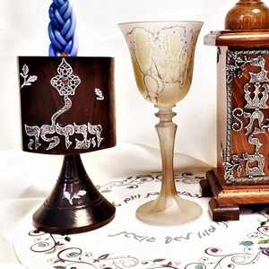 Havdalah Set. Silver & Olive Wood Havdalah Set. Handmade Havdalah Set. Jewish Holidays Gift. Judaica Gifts. Personalized Havdalah Set.