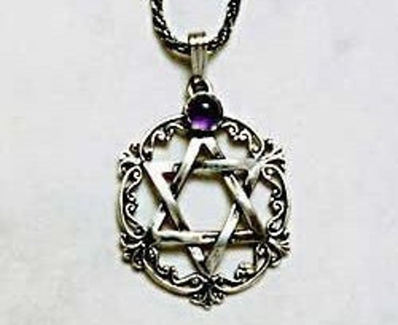 Unique Star Of David Necklace. Silver Star Of David Necklace. Star Of David Jewelry. Star Of David Handmade. Star Of David Necklaces. image 1