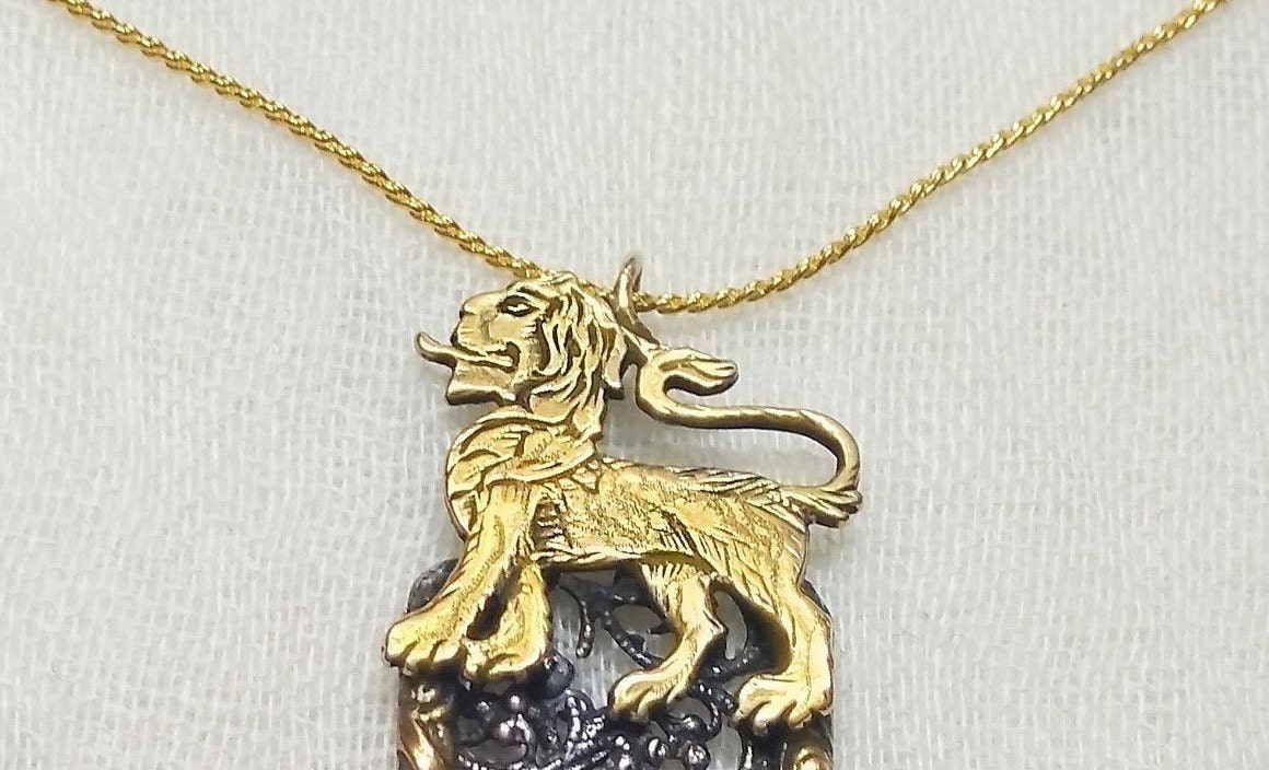Lion of Judah Jewelry.jewish Jewelry.gold Lion Necklace.lion Etsy UK