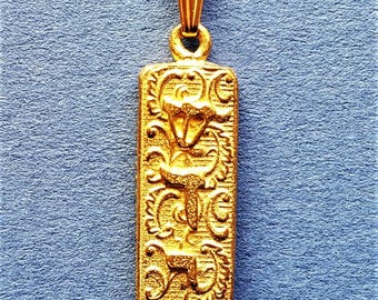 El Shaddai Pendant, Gold Coated Sterling Silver, Jewish Jewelry