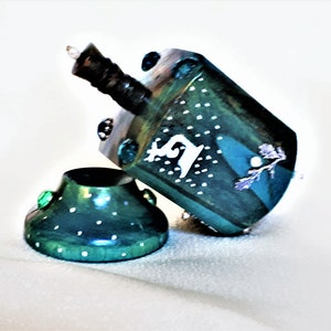 Hanukkah Dreidel From Israel. Silver & Olive Wood Dreidel. Chanukah Dreidel For Collectibles. Hanukkah Gifts. Hanukkah Spinning Top.