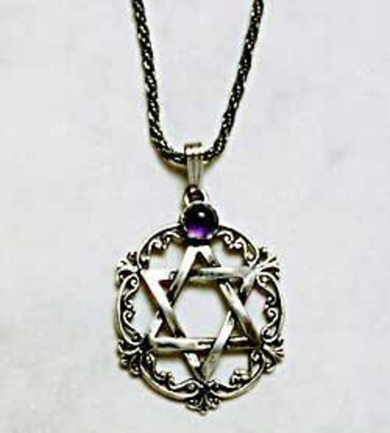 Unique Star Of David Necklace. Silver Star Of David Necklace. Star Of David Jewelry. Star Of David Handmade. Star Of David Necklaces. image 2