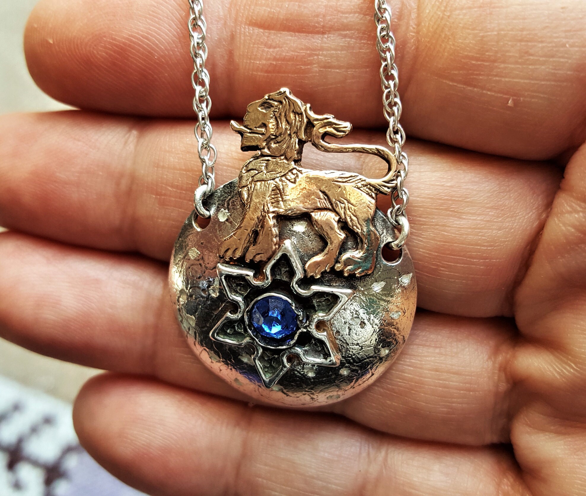 Gold lion of store judah necklace