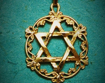 Gold Star Of David. 14k Solid Gold Star Of David. Men's Star Of David. Women's Jewish Star. Jewish Star Made In Israel.