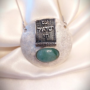 Am Israel Chai Necklace. Silver Am Yisrael Chai. Am Israel Chai Pendant. Am Israel Chai Jewelry. Custom Jewish Jewelry. Judaism Jewelry.