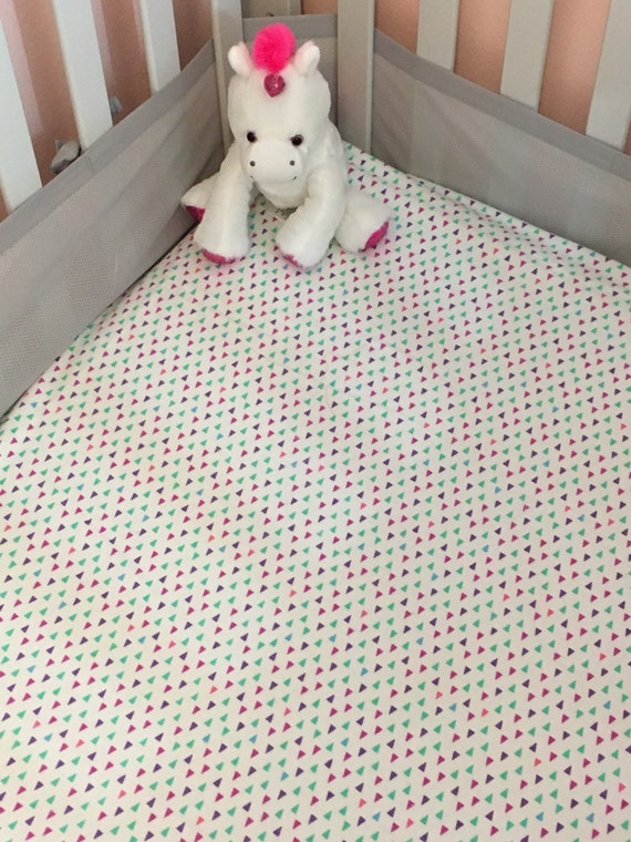 flannel crib sheet girl