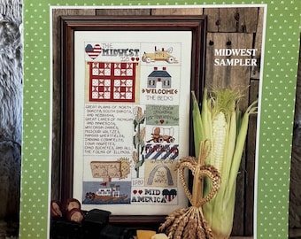 Midwest Sampler June Grigg cross stitch (1987)