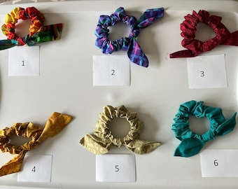 Scrunchies with short tails