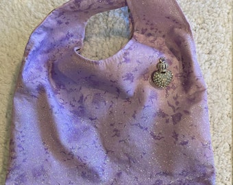 Japanese Knot Bag; Over the Wrist Fully Lined.  Glitter and Glamour for special events
