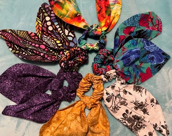 Colorful Scrunchies with Large Ties