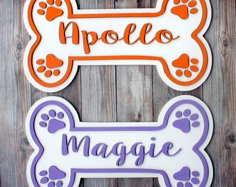 Personalized Dog Name Sign, Dog Sign, Pet Name Sign, Dog Name Decor