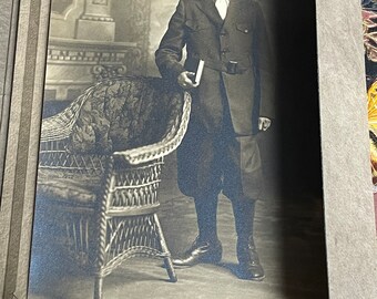 Antique Envelope Portrait of Well Dressed Young Boy Ann Arbor Michigan