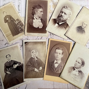 Antique Victorian Collection of CDV Portrait Photo Cards