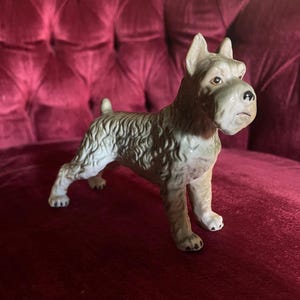 Vintage Schnauzer Dog Figurine Gift Home Decor