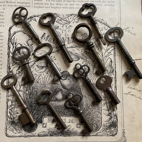 Antique Skeleton Keys Sold Individually Restoration Art Supply Jewelry Supply