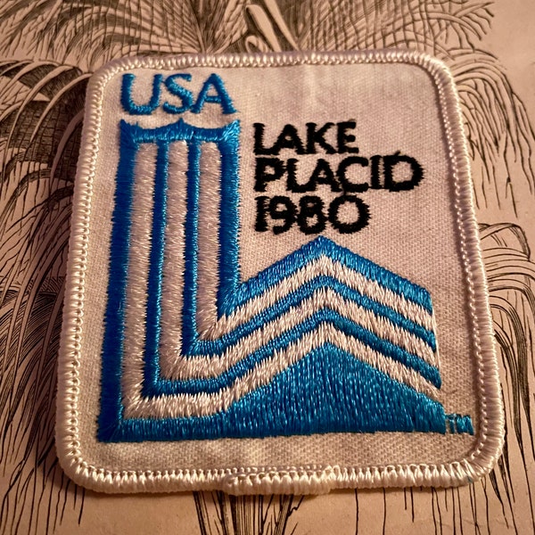 Vintage USA Lake Placid 1980 Winter Olympics Embroidered Patch