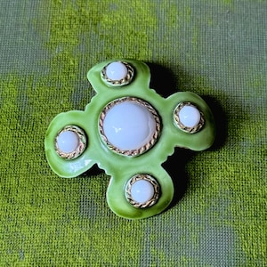 Vintage Hobe Metal & Enamel Brooch Pin Vintage Jewelry Gift