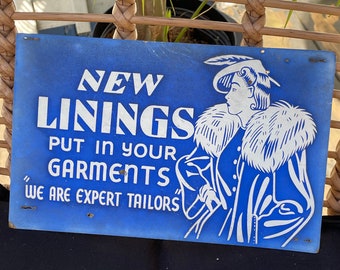 Vintage Advertising Signs - Tailor / Dry Cleaner / Salon Great Graphics Fun Gift