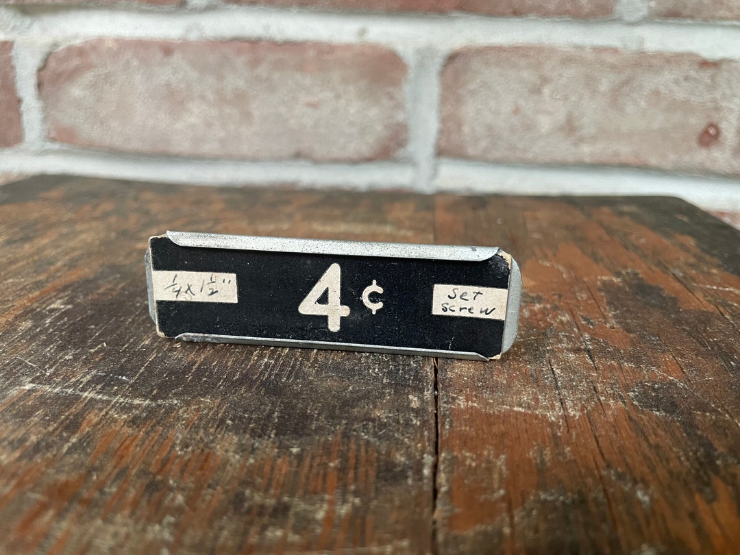 Antique / Vintage Metal Shelf Hardware Store Price Tags Sold Etsy