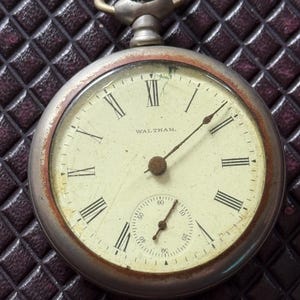 Antique Waltham American Watch Co Large Pocket Watch