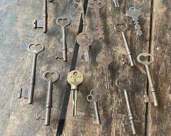 Antique Skeleton Keys Corbin Sold Individually Restoration Art Supply Jewelry Supply