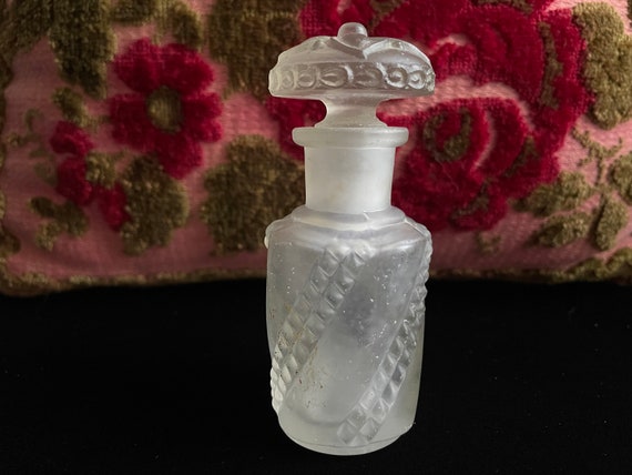 Vintage Crystal Glass Perfume Bottles Roses Floral - image 4