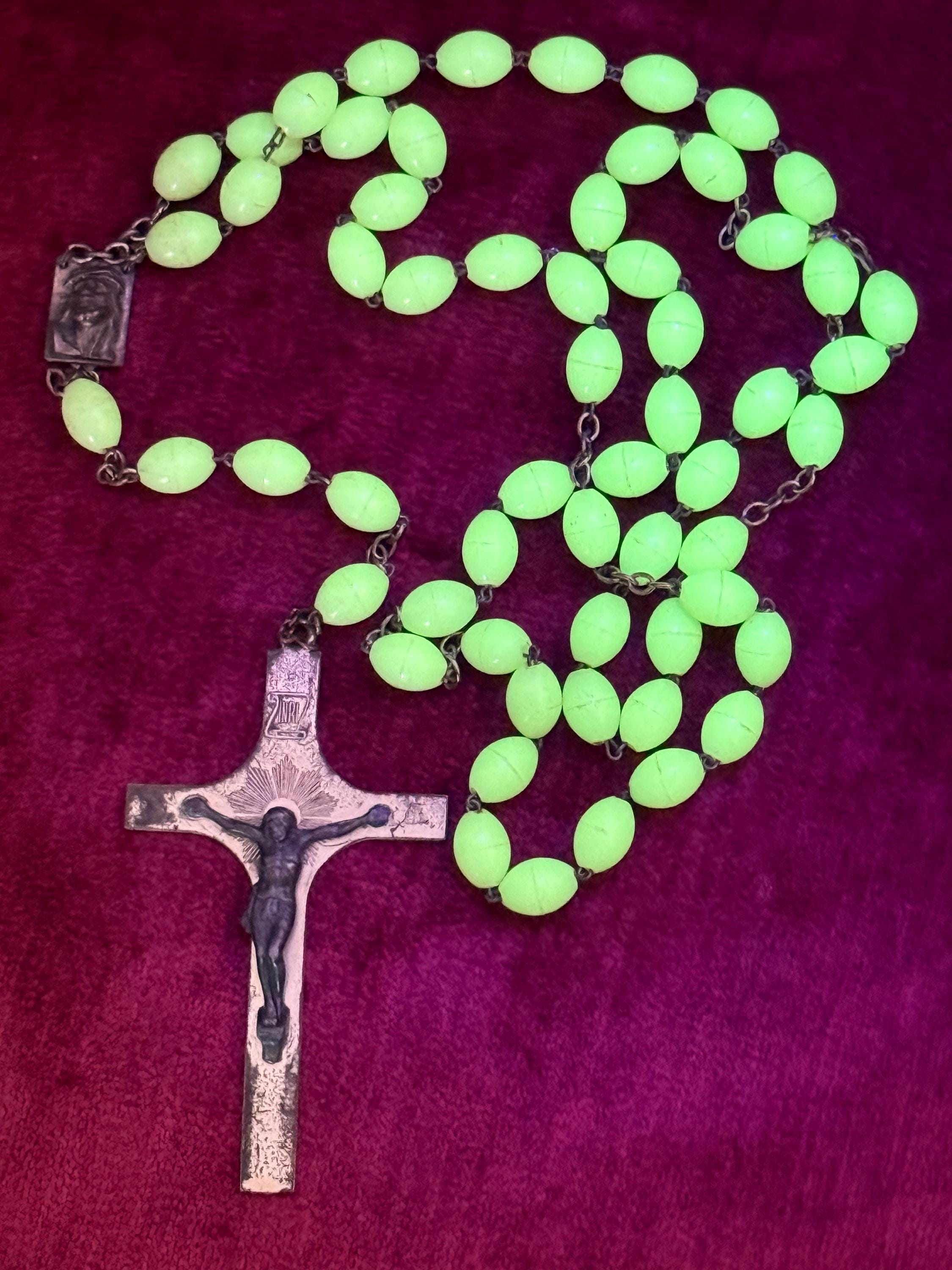 RMC6032 Glow In The Dark Crucifix Cross Rosary Parts DIY Rosary Making Jesus Yesus St Benedict Catholic Christian I.752460124 - Foto 14