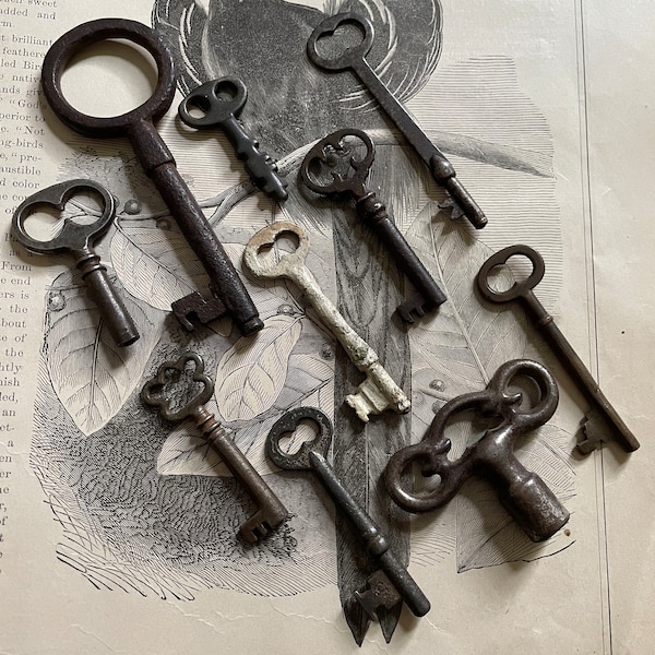 Antique Skeleton Keys Sold Individually Large Keys Unusual Keys Restoration Art Supply Jewelry Supply