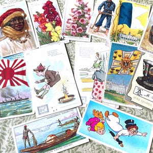 Lot of 13 Antique Assorted Tobacco Cigarette Cards Advertising Collectible Ephemera